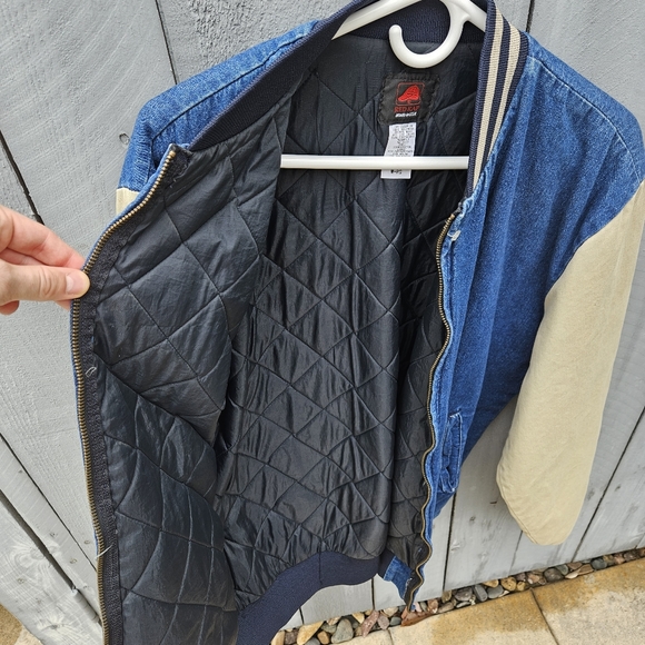 New Vintage Red Kap Made In Usa Inner Quilting Denim Bomber Jacket - Picture 6 of 7